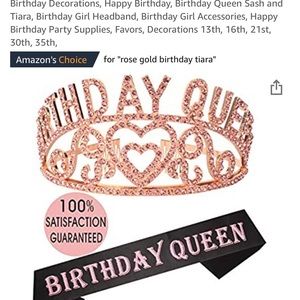 Birthday Sash and Tiara